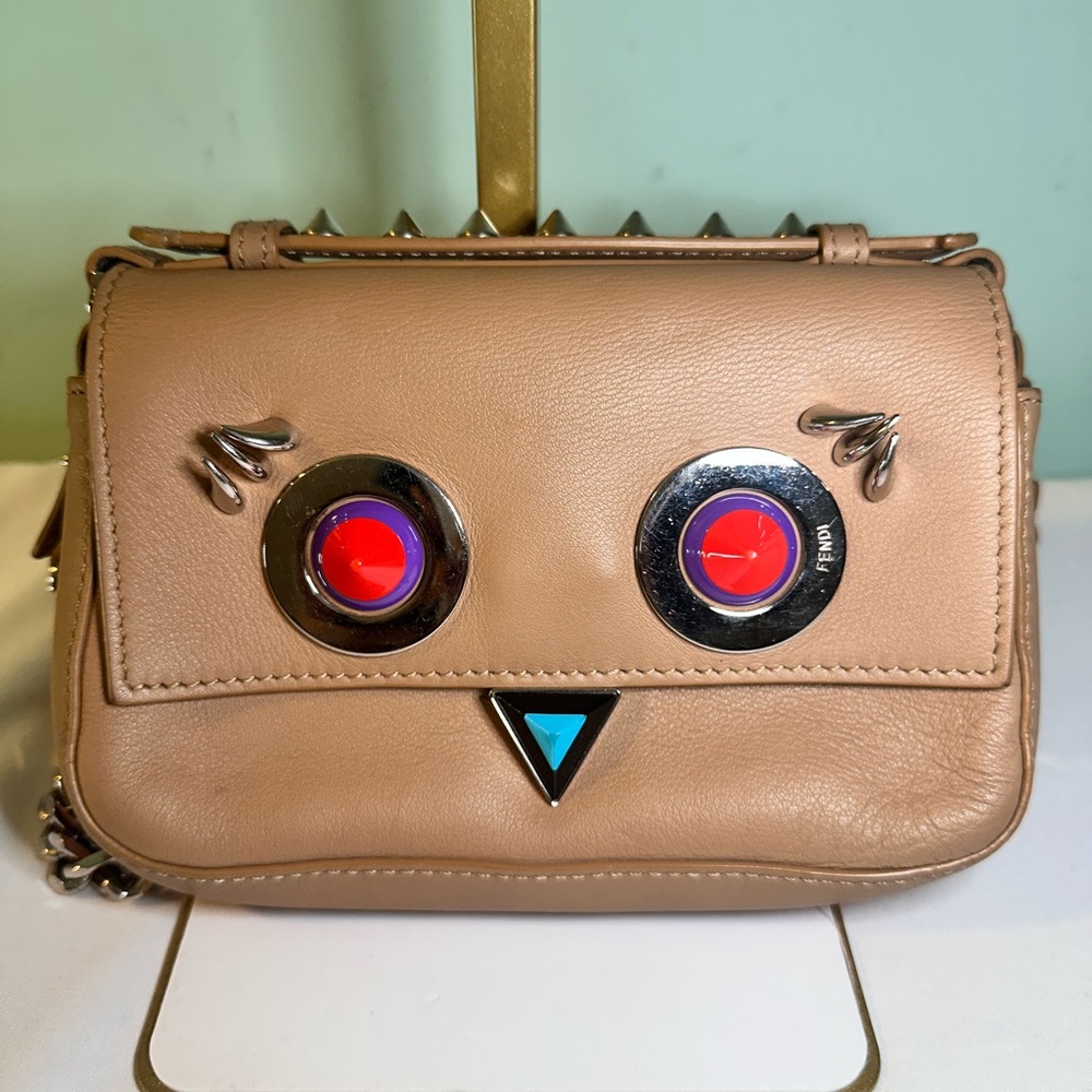 Fendi Mini/Baguette Monster Bag – Beige & Pink